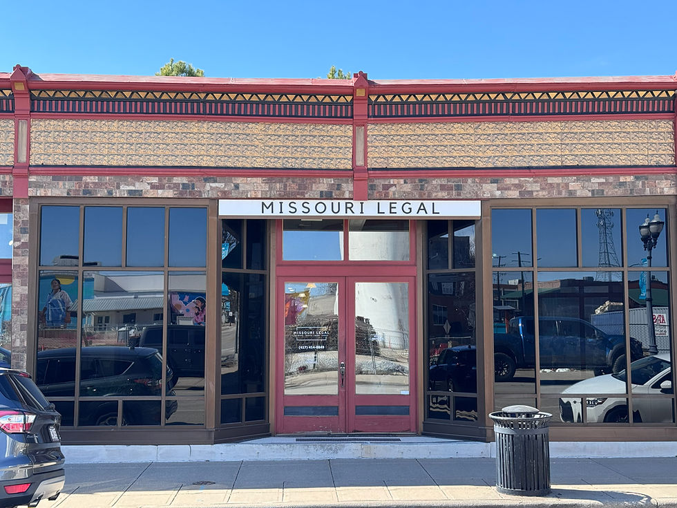 The storefront of the Missouri Legal lawfirm on Boonville Avenue.