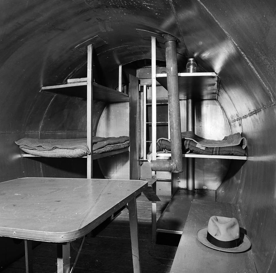 Interior of Margaret and Richard Erb's fallout shelter. Photograph by News & Leader staff.