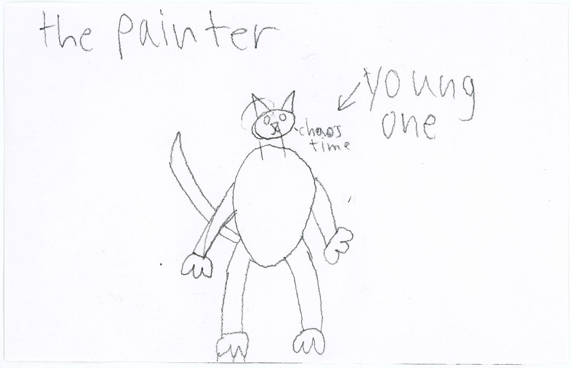 A juvenile painter. Art by a Young Historians Club attendee.