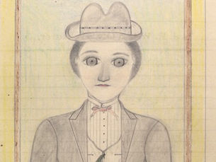 Image from Electric Pencil drawing 95. A portrait of a man in a suit and bowler hat.