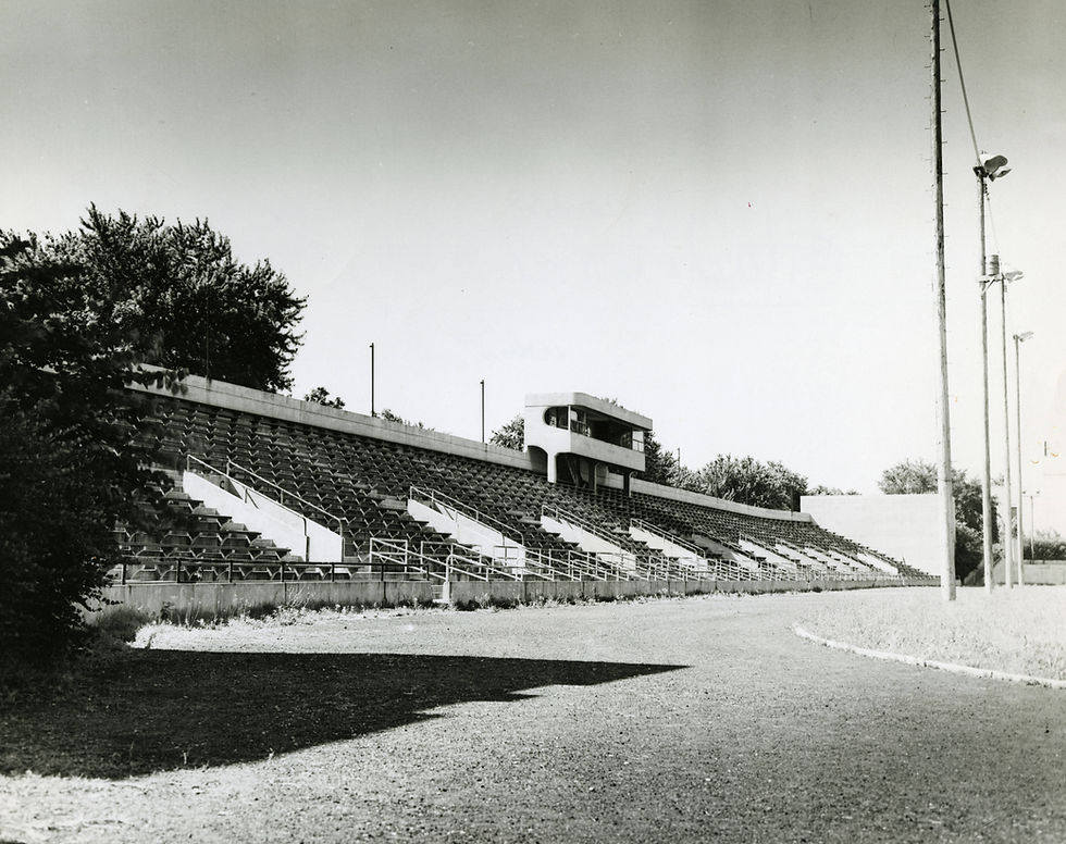 The newly built football stadium at SMS in 1941.