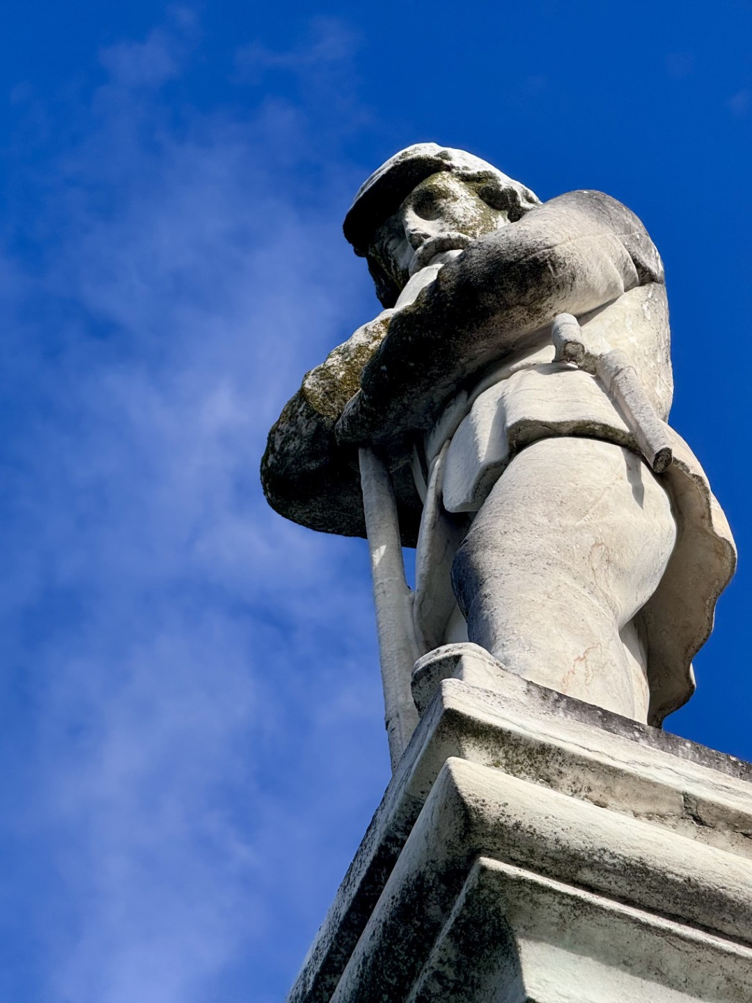 Statue of a Union Soldier against a blue sky.