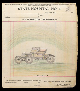 Electric Pencil drawing 2. Drawing of an early 1900s automobile.