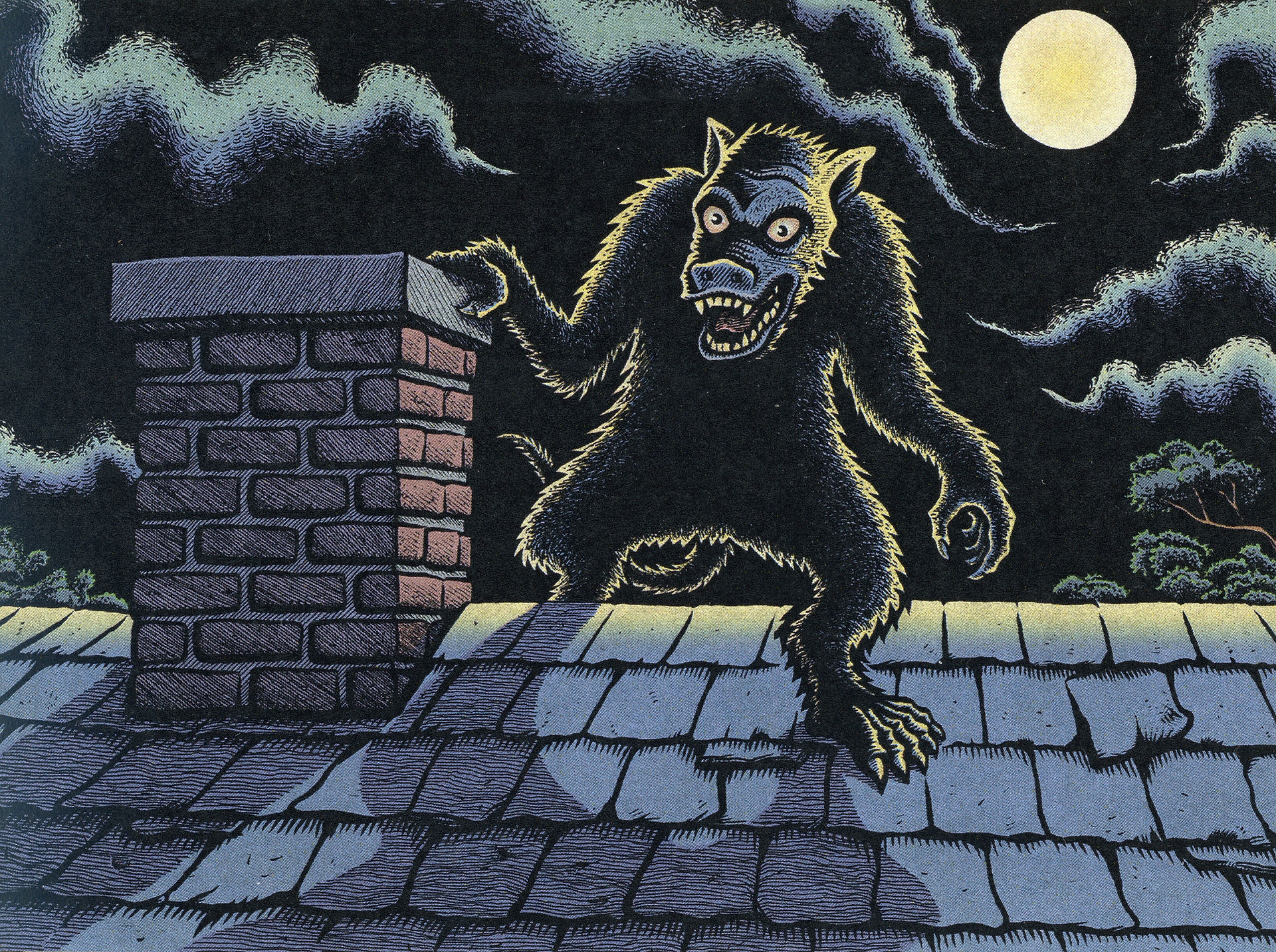 A painter on the prowl. Art by Jay Young.