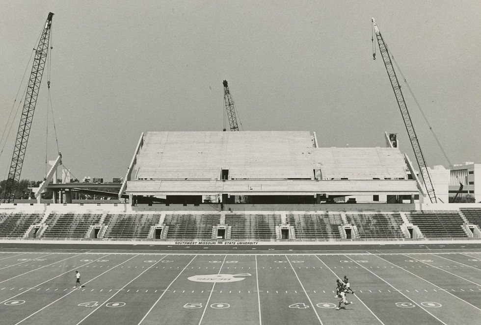 Construction on Briggs Stadium in 1991.