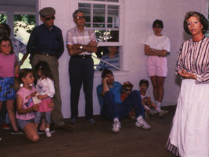 Karen Sweeney portrays Roxanna Ray for visitors in the historic Ray House at Wilson's Creek National Battlefield.