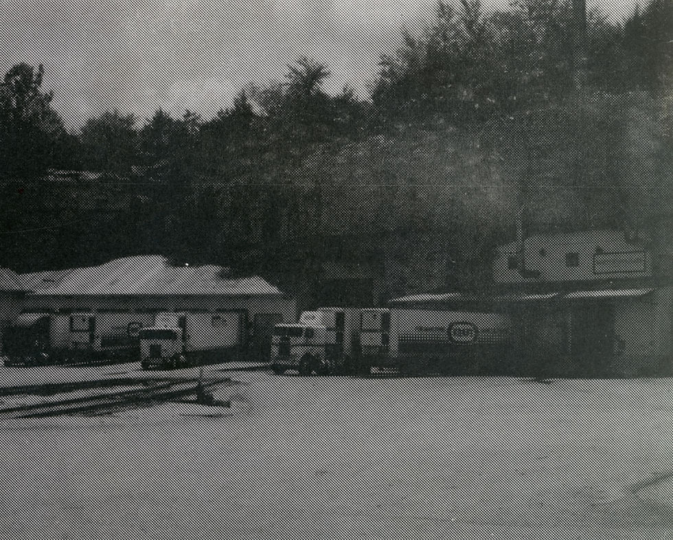 Kraft Trucks parked at a loading bay at the Springfield Underground.