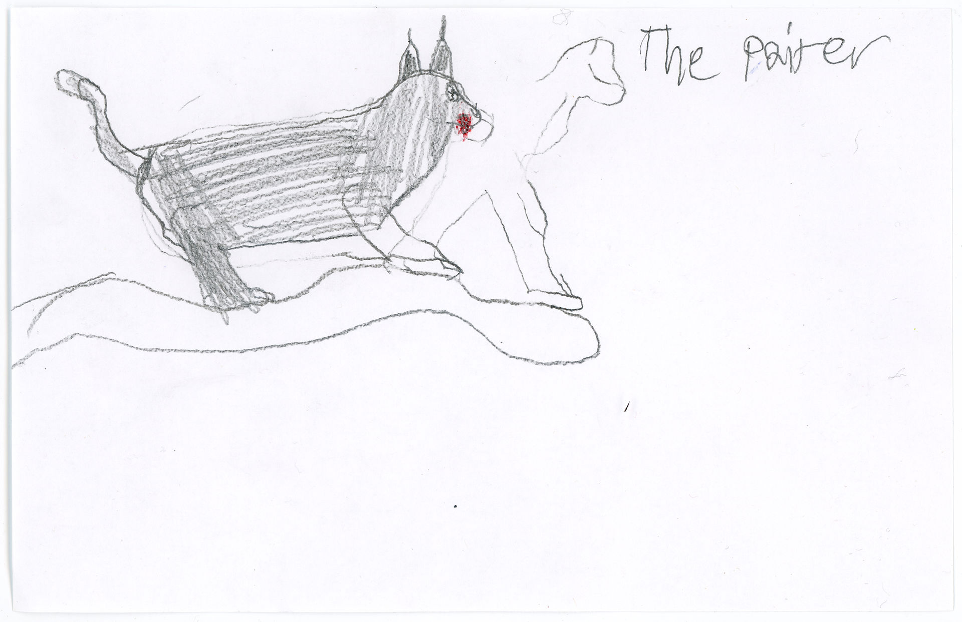 A painter in profile. Art by a Young Historians Club attendee.
