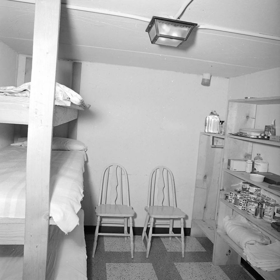 Interior of Margaret and Richard Erb's fallout shelter. Photograph by News & Leader staff.