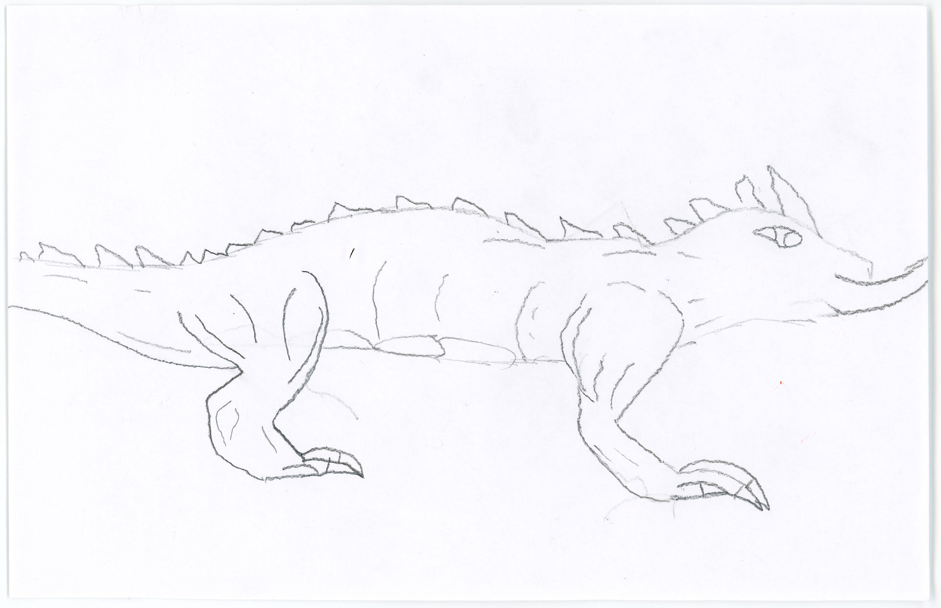 A gowrow in profile. Art by a Young Historians Club attendee.
