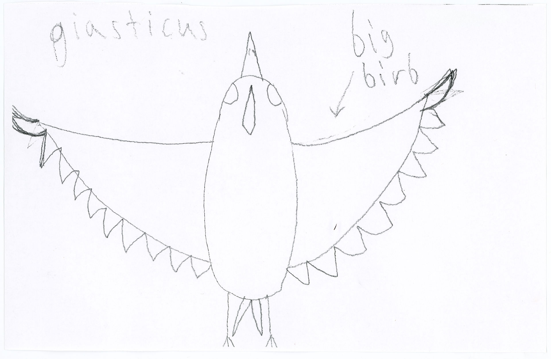 A top-down view of the giasticutus. Art by a Young Historians Club attendee.