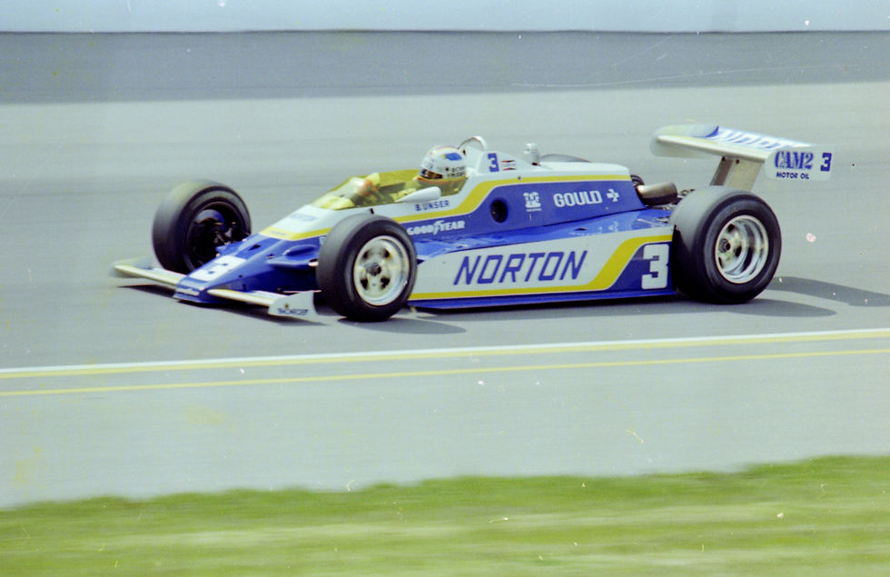 Bobby Unser during a practice session for the 1981 Indianapolis 500.