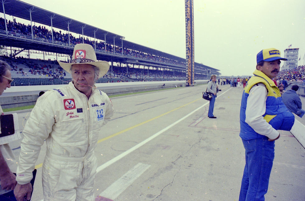 John Martin on pit road during practice for the 1981 Indianapolis 500.