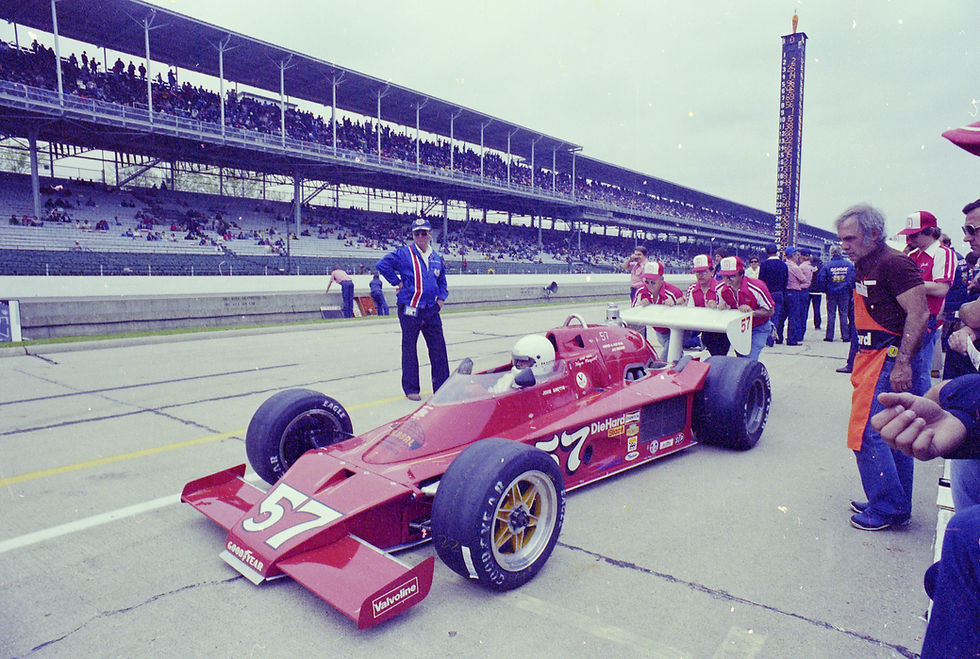 John Martin on pit road during qualifying for the 1981 Indianapolis 500.