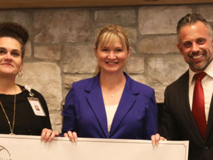 Republic Branch Library accepts check from Republic Community Foundation