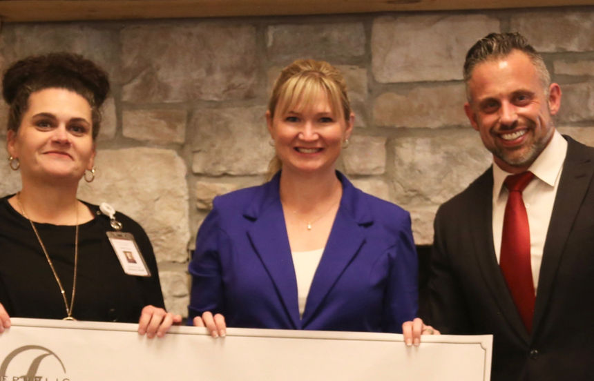 Republic Branch Library accepts check from Republic Community Foundation
