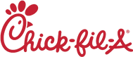 Chick-Fil-A logo that links to companies website with text:  Chick-Fil-A where the C is stylized to look like a chickens head