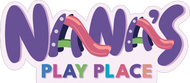 Nana's Play Place logo that links to companies website with text: Nana's Play Place  where the letter A in Nana's are stylized to look like a kids playground slide
